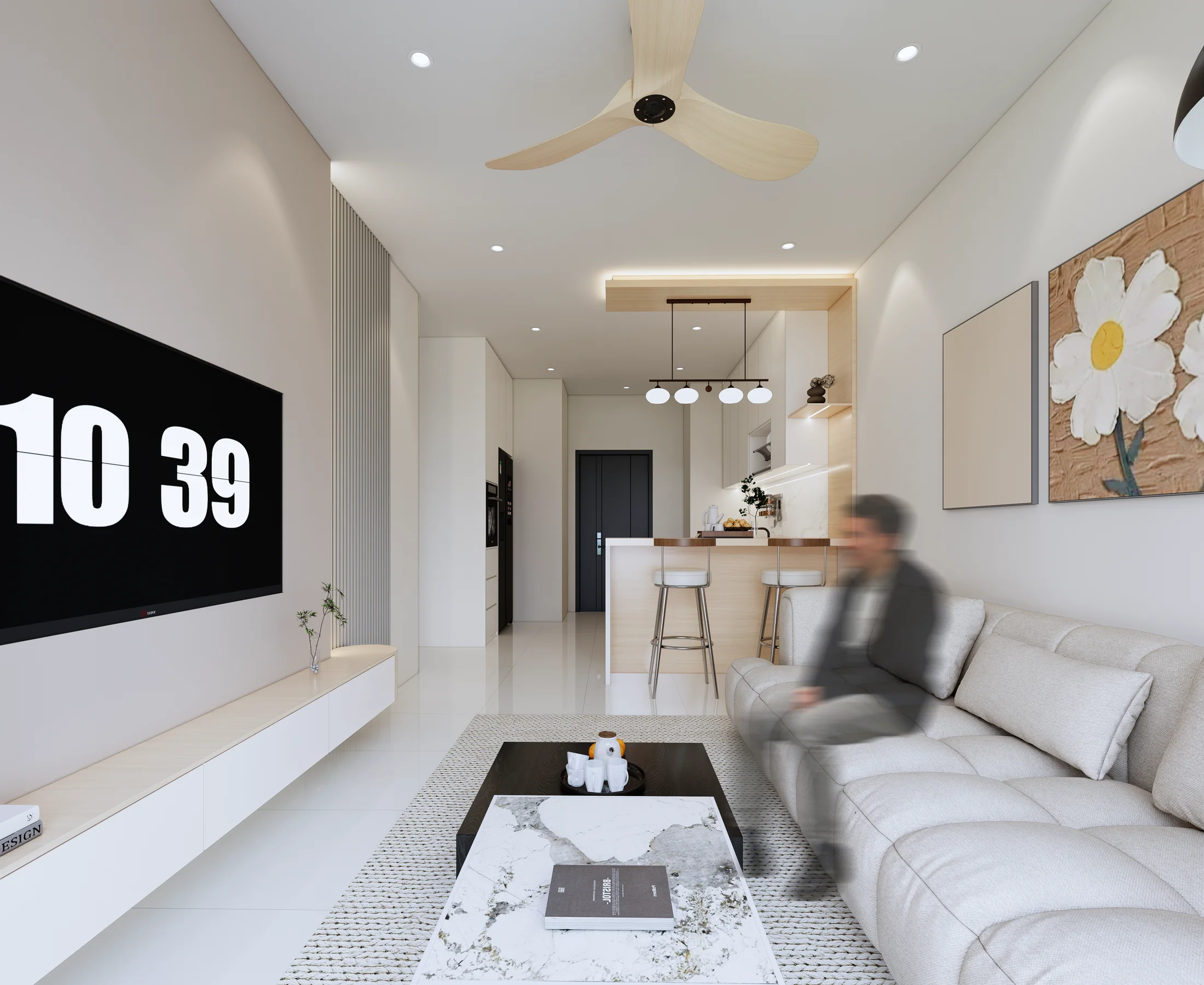 Baron Residence · 547 sq ft — interior view design visualization