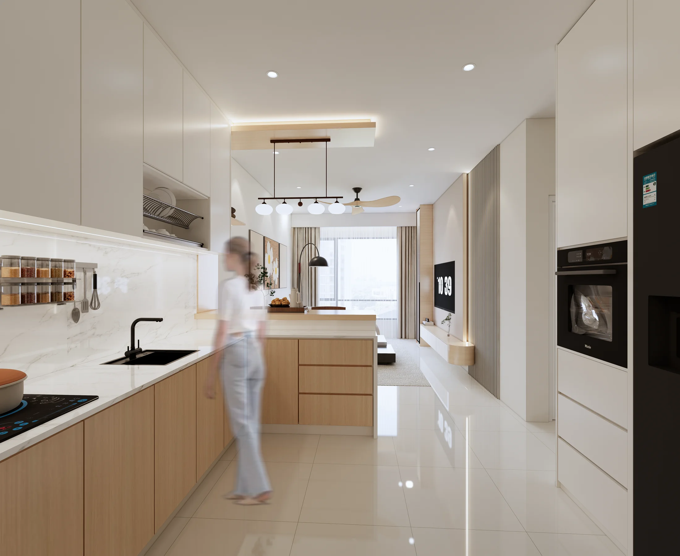 Baron Residence · 547 sq ft — interior view design visualization
