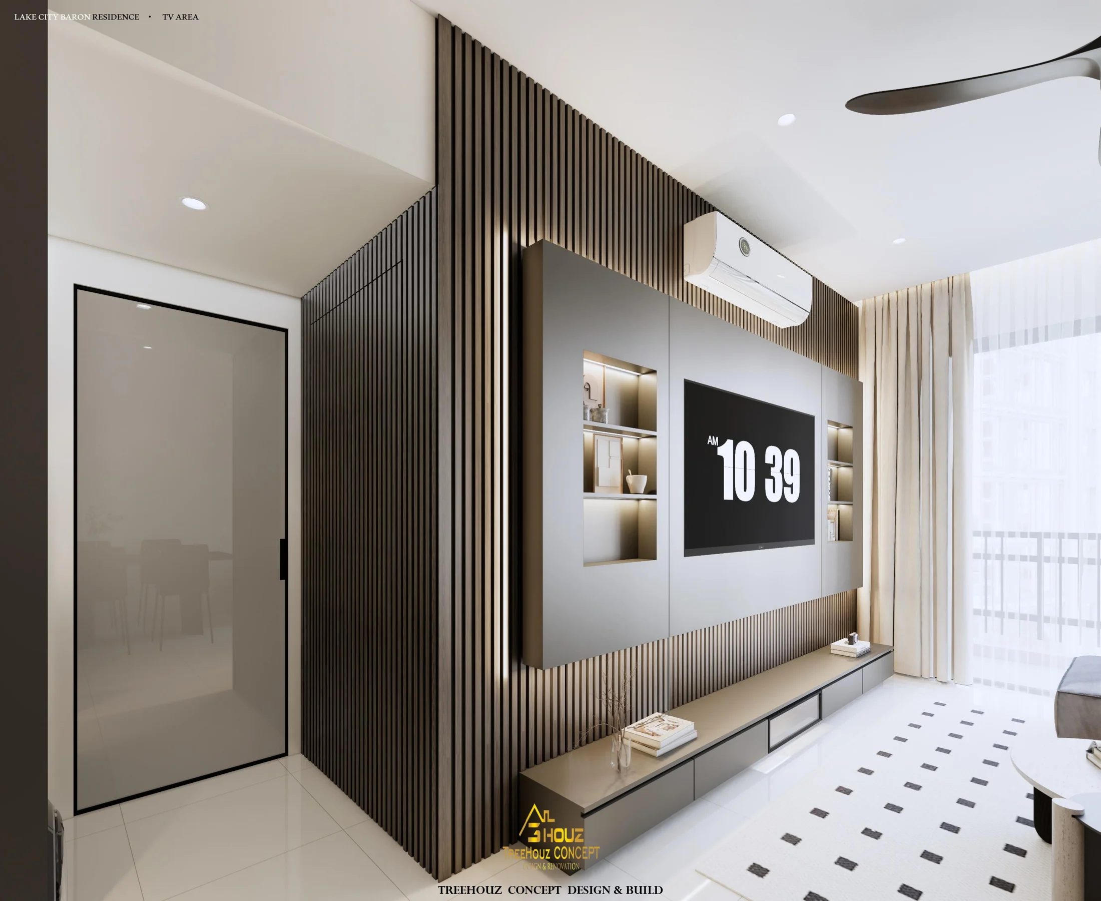 Baron Residence · 671 sq ft — interior view design visualization