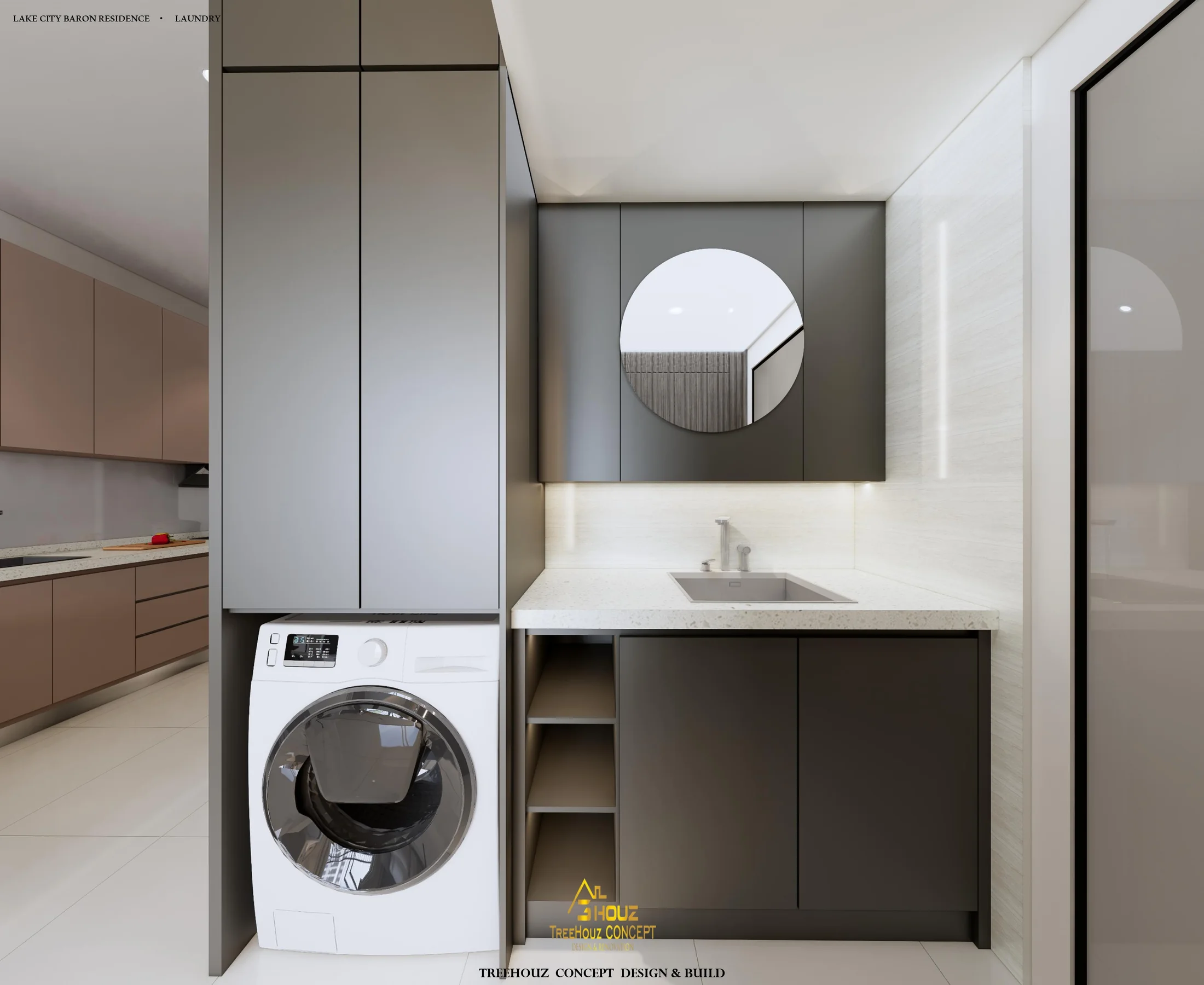 Baron Residence · 671 sq ft — interior view design visualization
