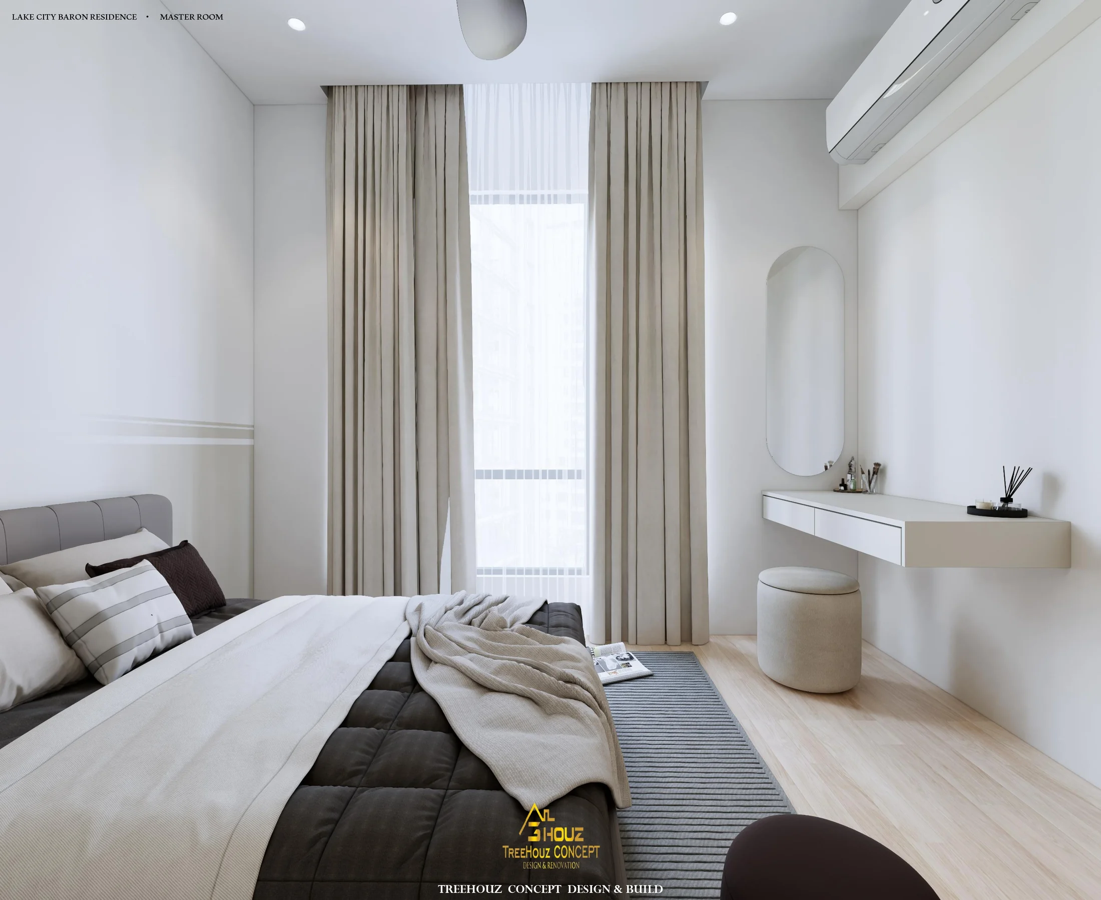 Baron Residence · 671 sq ft — interior view design visualization