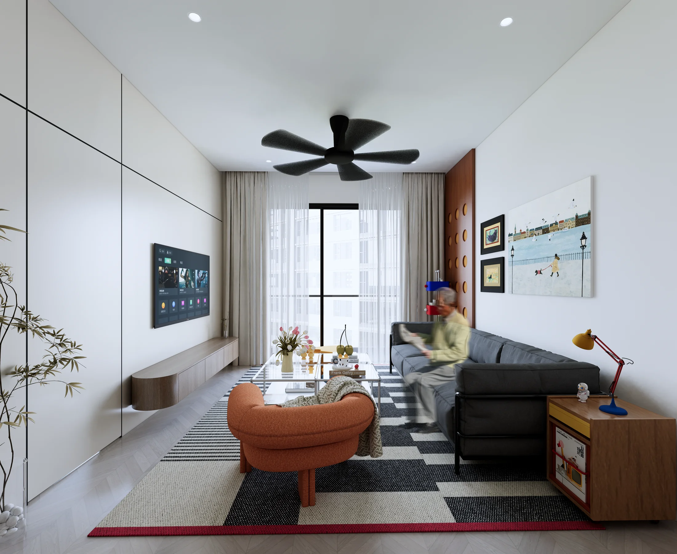 Harmony Residence — living area design visualization