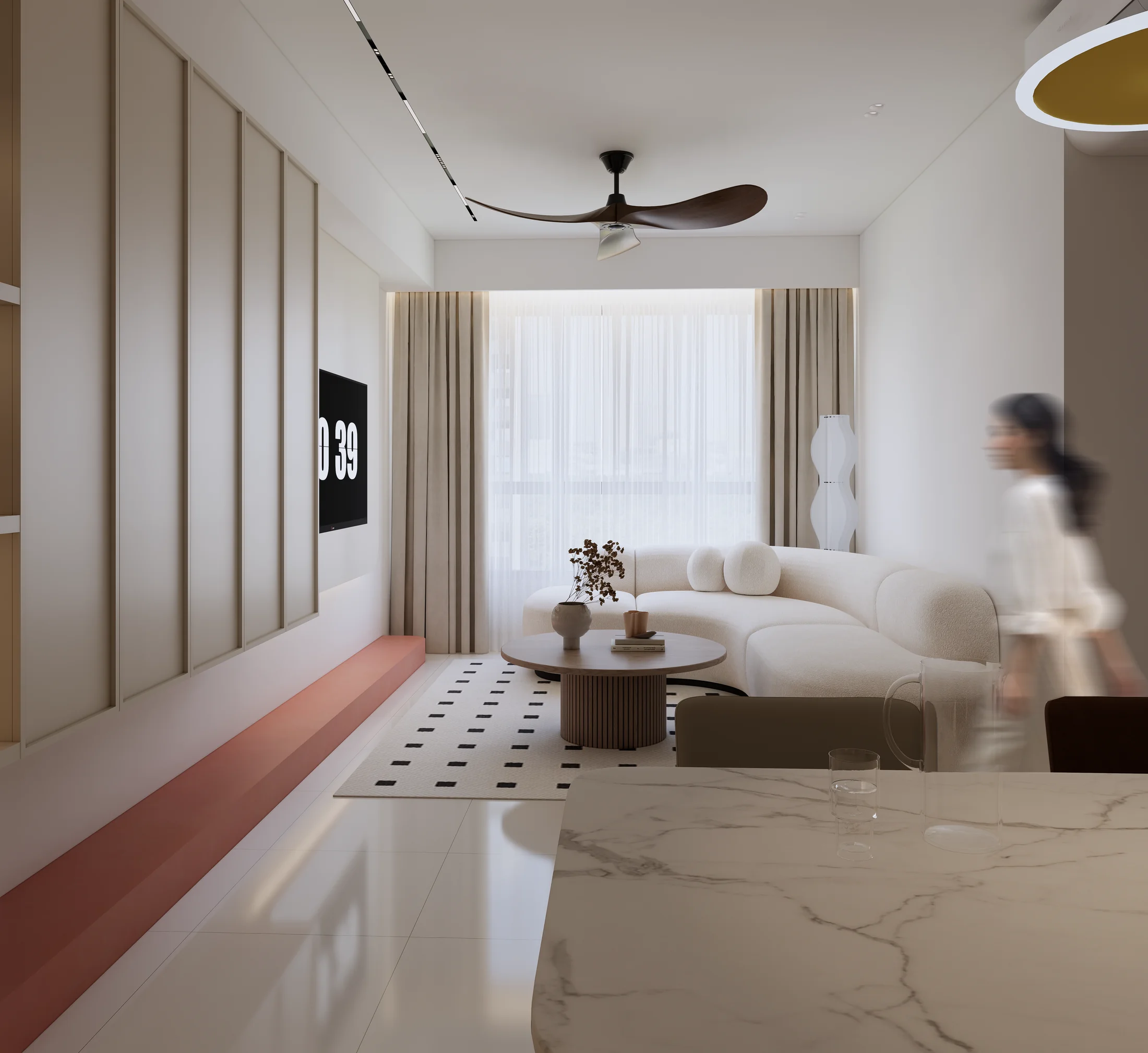 M Vertica · Type B — interior view design visualization