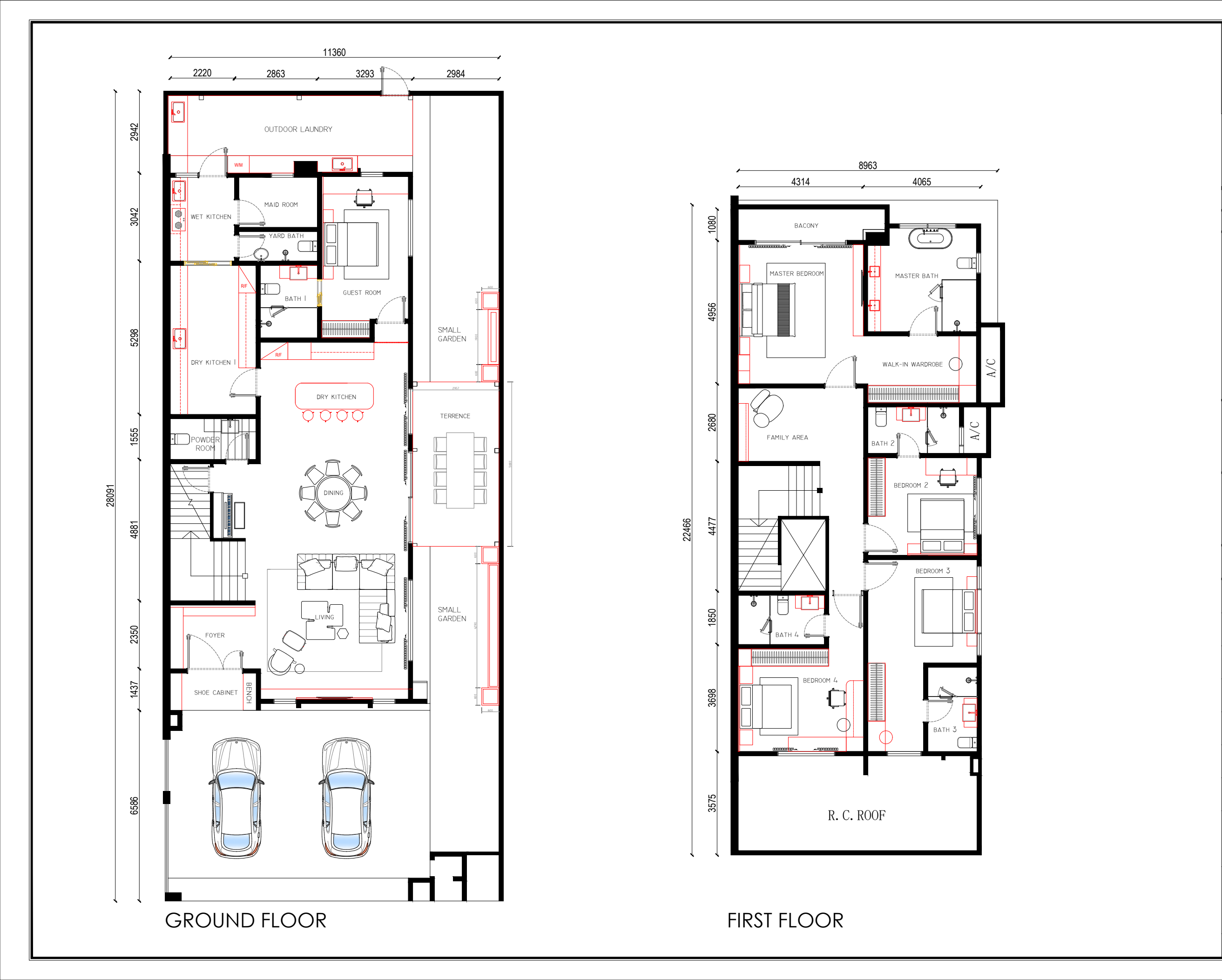 Freesia · furniture layout — portfolio design artifact